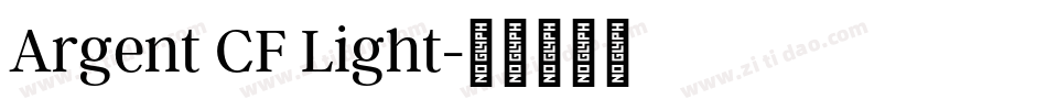 Argent CF Light字体转换